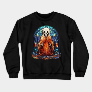 Stained Glass Spooky Alien/Ghost Crewneck Sweatshirt